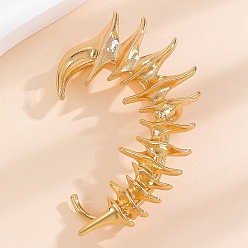 Light Gold Сплав манжеты серьги, альпинист ползет вокруг сережек без пирсинга, висят волосы феи, скелет, золотой свет, 72.5x48x15 мм