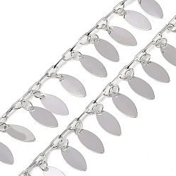 Платина Латунные цепочки ручной работы с конскими ушками, для ожерелья браслеты решений, долговечный, пайки, с катушкой, платина, 6x6x1 мм, около 16.40 футов (5 м) / рулон