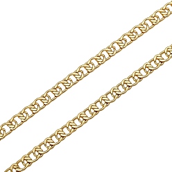 Light Gold 1M Brass Oval Link Chains, Faceted, Long-Lasting Plated, Nickel Free, Unwelded, Light Gold, 11x7x2mm
