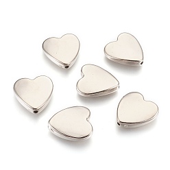 Platinum CCB Plastic Beads, Heart, Platinum, 24x23x6mm, Hole: 2mm