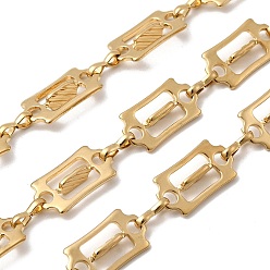 Real 20K Gold Plated 304 цепи прямоугольные звенья нержавеющие, несварные, ионное покрытие (ip), реальный 20 k позолоченный, 16x8.5x3.5 мм