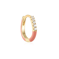 Pink Красочные серьги неправильной формы из серебра с уникальным дизайном и легким шиком.