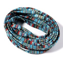 Dark Turquoise Ethnic Style Cotton Thread, DIY Jewelry Accessories, Dark Turquoise, 5mm, about 5.03 Yards(4.6m)/Set