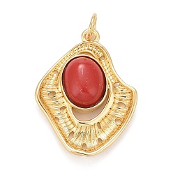 Настоящее золото 18K Подвески из стекла, с медными находками и кольцами для прыжков, без кадмия, без свинца и без никеля, самородки, реальный 18 k позолоченный, 24x18x5 мм, отверстие : 3.6 мм