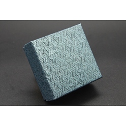 Светлый Морско-зеленый Коробки из крафт-бумаги, шкатулки для драгоценностей, светло-зеленый, 7.5x7.5x3.5 см