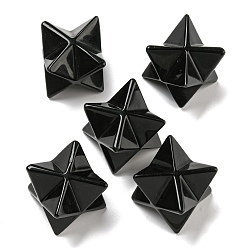 Obsidian Natural Obsidian Beads, No Hole/Undrilled, Merkaba Star, 25x25x25mm