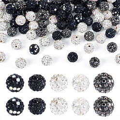 (52) Непрозрачная лаванда 100шт 5 стили полимерная глина стразы бусины, класс А, круглые, pave disco бусины, разноцветные, 10 мм, отверстие : 1.5~2 мм, 20 шт / стиль