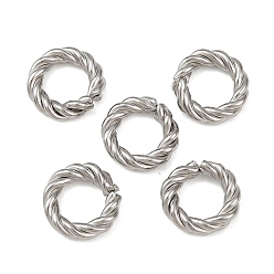 Нержавеющая Сталь Цвет 304 нержавеющей стали связывающий кольца, разъемы для быстрой связи, Скрученное кольцо, цвет нержавеющей стали, 10x3 мм, внутренний диаметр: 6 мм