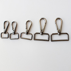 Gunmetal Alloy Swivel Clasps Lanyard Snap Hooks for Purse Bag Strap Hardware, Gunmetal, 48mm