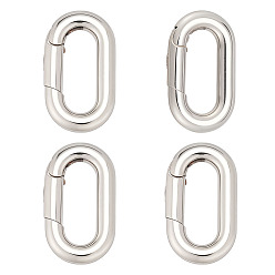 Нержавеющая Сталь Цвет 4 шт. 304 фурнитура для пружинной застежки из нержавеющей стали, цвет нержавеющей стали, 18x10.5x3 мм, внутренний диаметр: 12.5 мм