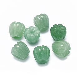 Зеленый Авантюрин Осенняя тема натуральный зеленый авантюрин бусины, тыква, 10~11.5x9~10 мм, отверстие : 1.2 мм