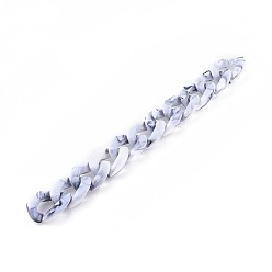Белый Дым Акриловые цепочки, несварные, серый, 39.37 дюйм (100 см), ссылка: 29x21x6 mm, 1 м / прядь