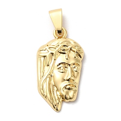 Настоящее золото 18K Латунные подвески, долговечный, без свинца и без кадмия, человеческое обаяние, реальный 18 k позолоченный, 34x18x3 мм, отверстие : 9x4 мм