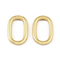 Real 18K Gold Plated Brass Linking Rings, Oval, Rack Plating, Long-Lasting Plated, Cadmium Free & Lead Free, Real 18K Gold Plated, 17x11x2mm, Inner Diameter: 12.5x7mm
