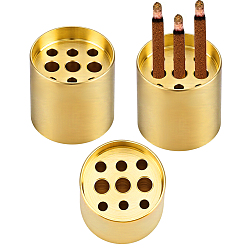 Light Gold Латунный держатель для курильницы, золотой свет, 20x19.5 мм, отверстие: 1.8 мм & 2.5 мм & 3.5 мм, 3 шт