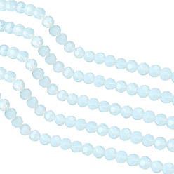 Opalite Synthétiques perles opalite brins, ronde à facettes, 8mm, Trou: 1mm, Environ 70~72 pcs/chapelet, 22.6 pouce, 4strand / boîte