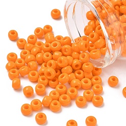 (42D) Opaque Light Orange Тохо 3/0 круглые бусины, японский бисер, (42 d) непрозрачный светло-оранжевый, 5.5 мм, отверстие : 1.5 мм, Около 60 шт / 10 г