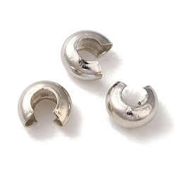 Platin Farbe Messing Perlen, cadmiumfrei und bleifrei, Flachrund, Platin Farbe, 9x10x5.5 mm, Bohrung: 4.5 mm