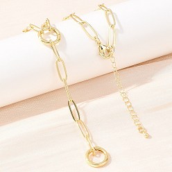 Настоящее золото 18K Латунные цепочки-скрепки и лариаты, с пружинными кольцами ворот, долговечный, стойки покрытие, без свинца и без кадмия, реальный 18 k позолоченный, 17.20 дюйм (43.7 см)