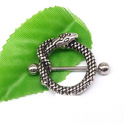 Ring 304 Кольца для сосков из нержавеющей стали и 316 хирургической нержавеющей стали, античное серебро, кольцо, 30 мм