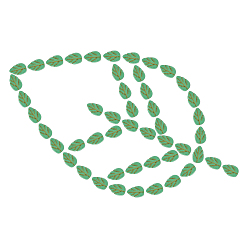 Lime Green 100Pcs Leaf Synthetic Turquoise Beads, with 10.93 Yards Elastic Thread for DIY Stretch Bracelets Making Kits, Lime Green, 14x9x3mm, Hole: 1mm