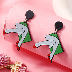 Другие Бикини с акриловым принтом и уникальными серьгами-гвоздиками, 55x32 мм