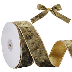 Желтый Полиэфирная лента с рождественскими мотивами, лента с золотой каймой, для подарка украшения, желтые, 1-1/2 дюйм (38 мм)