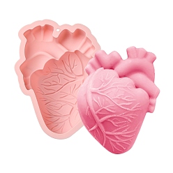 Pink Силиконовые формы в форме сердца, розовые, 18.3x14x6.6 см