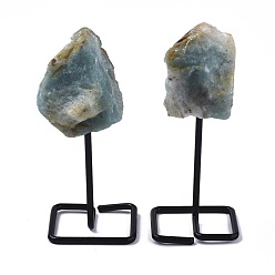 Flower Amazonite Украшения дисплея амазонита естественного цветка, грубый необработанный камень, с напылением железа, самородки, 111~158 мм