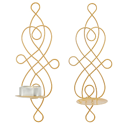 Dunkelgolden Hängender Kerzenhalter aus Eisen, perfekte home party dekoration, hohl, dunkelgolden, 14.5x10.5x35 cm
