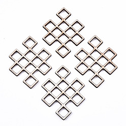 Antique White Unfinished Natural Poplar Wood Filigree Joiners Links, Laser Cut Wood Shapes, Geometry, Antique White, 58.5x44.5x2mm