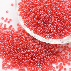 Светло-Вишневый 8/0 стакан бисер, класс А, круглые, прозрачные цвета lustered, светло-вишневый, 2.8~3.2 мм, отверстия : 1.0 mm, около 15000 шт / фунт