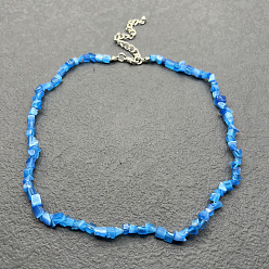 Кошачий Глаз Ожерелья из бисера глубокого небесно-голубого цвета с эффектом кошачьего глаза для женщин, 16.93 дюйм (43 см)