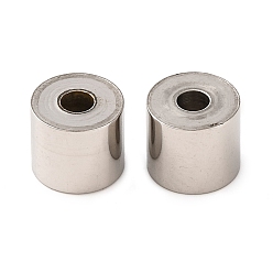 Платина Стойки обшивки латунные бусины, долговечный, cloumn, платина, 7x6 мм, отверстие : 2 мм