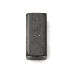 Черный 304 шарики из нержавеющей стальной трубы, прямоугольные, чёрные, 16x8x8 мм, отверстие : 3.5 мм