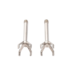 Нержавеющая Сталь Цвет 304 Выводы серьги из нержавеющей стали шпилька, цвет нержавеющей стали, лоток : 4 мм, 10.5x4.5 мм, штифты : 1x7 мм