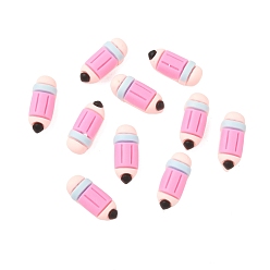 Hot Pink Resin Cabochon, Pencil, Hot Pink, 16.5x6x5mm