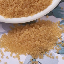 (DB0742) Матовый Прозрачный Светлый Топаз Бусины miyuki delica, цилиндр, японский бисер, 11/0, (дБ 0742) матовый прозрачный светлый топаз, 1.3x1.6 мм, отверстия: 0.8 мм, около 10000 шт / мешок, 50 г / мешок