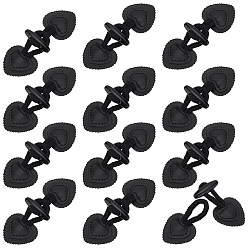 Черный 12пряжка из искусственной кожи и смолы, для сумки свитер куртка пальто, аксессуары для шитья своими руками, чёрные, 90x34x4.5 мм