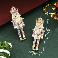 Human Сплав эмаль серьги, горный хрусталь и акриловые, золотые, человек, 55x19 мм