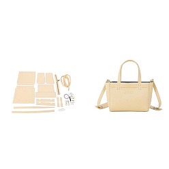 Мокасин Набор сумок-шопперов своими руками, включая материалы сумки из искусственной кожи, прямоугольные, мокасин, 150x230x80 мм