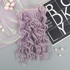 Thistle High Temperature Fiber Long Instant Noodle Curly Hairstyle Doll Wig Hair, for DIY Girl BJD Makings Accessories, Thistle, 150mm