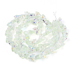 Нектар Гальванизируйте прозрачное стекло бисер нитей, бабочка, нектар, 12x15x6 мм, отверстие : 0.9 мм, около 60 шт / нитка, 23.39~23.62'' (59.4~60 см)