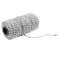 Серебро Нити хлопчатобумажные, макраме шнур, декоративные нитки, для поделок ремесел, упаковка подарков и изготовление ювелирных изделий, серебряные, 2 мм, около 109.36 ярдов (100 м) / рулон