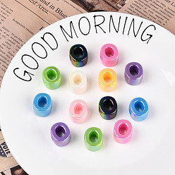 Letter O УФ-покрытие непрозрачные акриловые европейские бусины, бусины с большим отверстием, разноцветные, Письмо O, 20.5x18x13.5 мм, отверстие : 6 мм