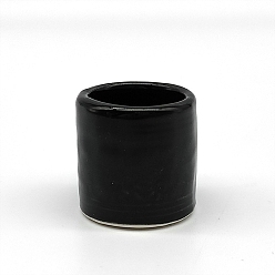 Черный Мини фарфоровая ваза, миниатюрные украшения, аксессуары для домашнего кукольного домика с микро-ландшафтом, притворяясь опорными украшениями, чёрные, 25x25 мм