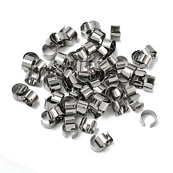 Нержавеющая Сталь Цвет 304 ушные манжеты из нержавеющей стали, c-образный, цвет нержавеющей стали, 9.5x6 мм, отверстие : 0.8 мм