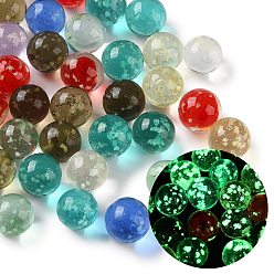 (52) Непрозрачная лаванда Светящиеся прозрачные бусины ручной работы, изготовленные методом выдувания стекла., нет отверстий / незавершенного, круглые, светится в темноте, разноцветные, 10.5 мм