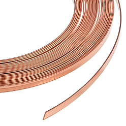 Без Покрытия 6м плетеные красные медные провода, плоский, сырой (без покрытия), 2.5x0.4 мм, 26 датчик, около 19.69 футов (6 м) / пучок