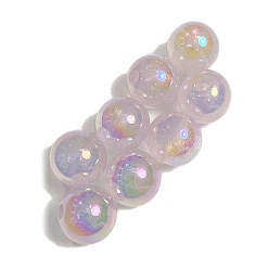 Лавандовый румянец 10 шт. светящиеся непрозрачные акриловые бусины, светится в темноте, круглые, лавандовый румянец, 12 мм
